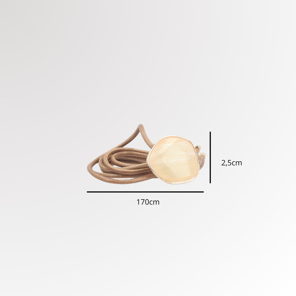 Cinto Tira de Amarrar com Madrepérola Caramelo