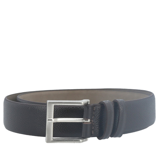 Cinto Masculino de Couro com Fivela de Metal Marrom
