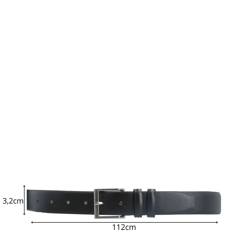 Cinto Masculino de Couro com Fivela de Metal Marrom