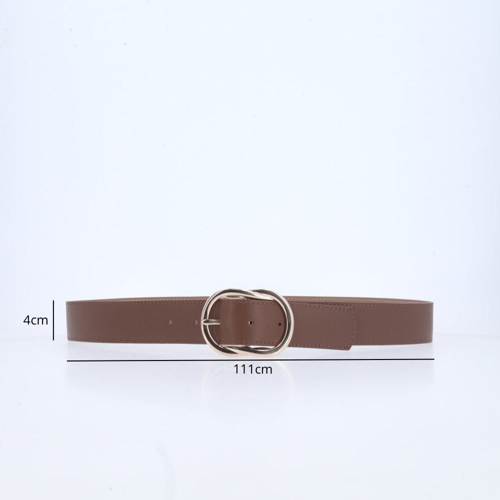 Cinto Feminino em Couro Marrom