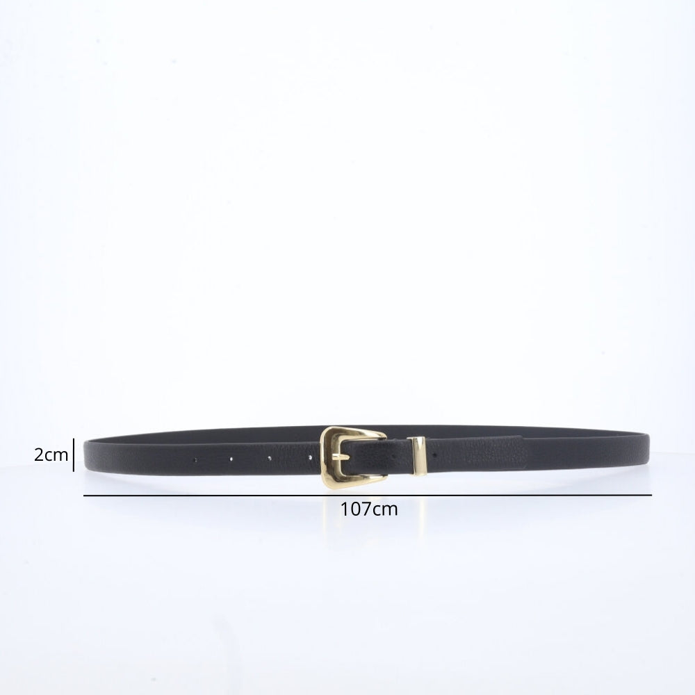 Cinto Feminino em Couro Preto