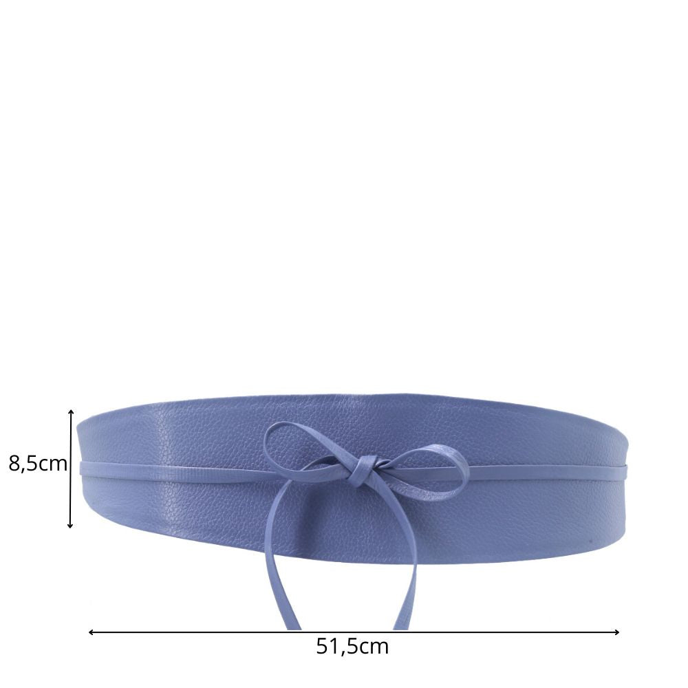 Cinto Faixa Feminino Couro Legítimo Azul