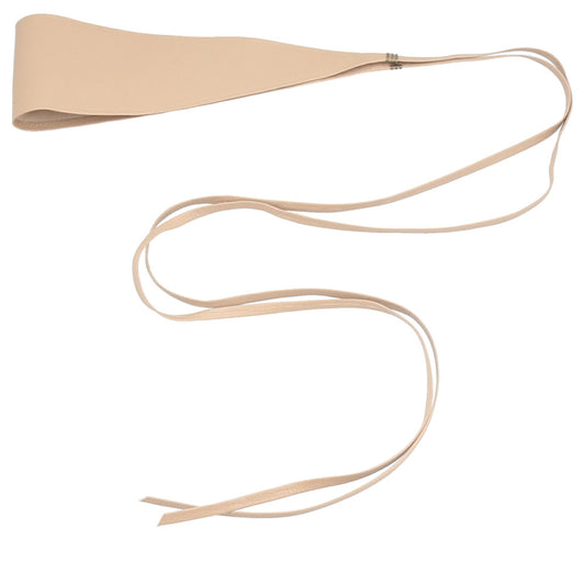 Cinto Faixa Feminino Couro Legítimo Bege escuro