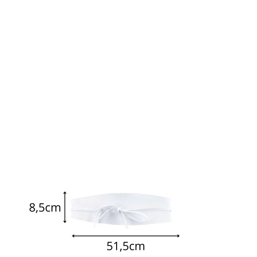 Cinto Faixa Feminino Couro Legítimo Branco