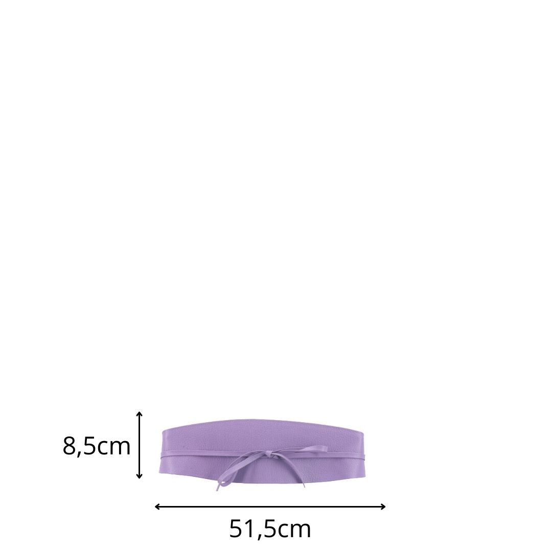 Cinto Faixa Feminino Couro Legítimo Lilas