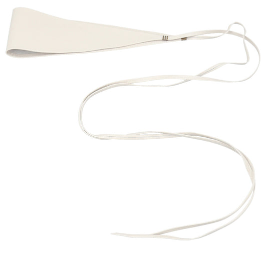 Cinto Faixa Feminino Couro Legítimo Marfim