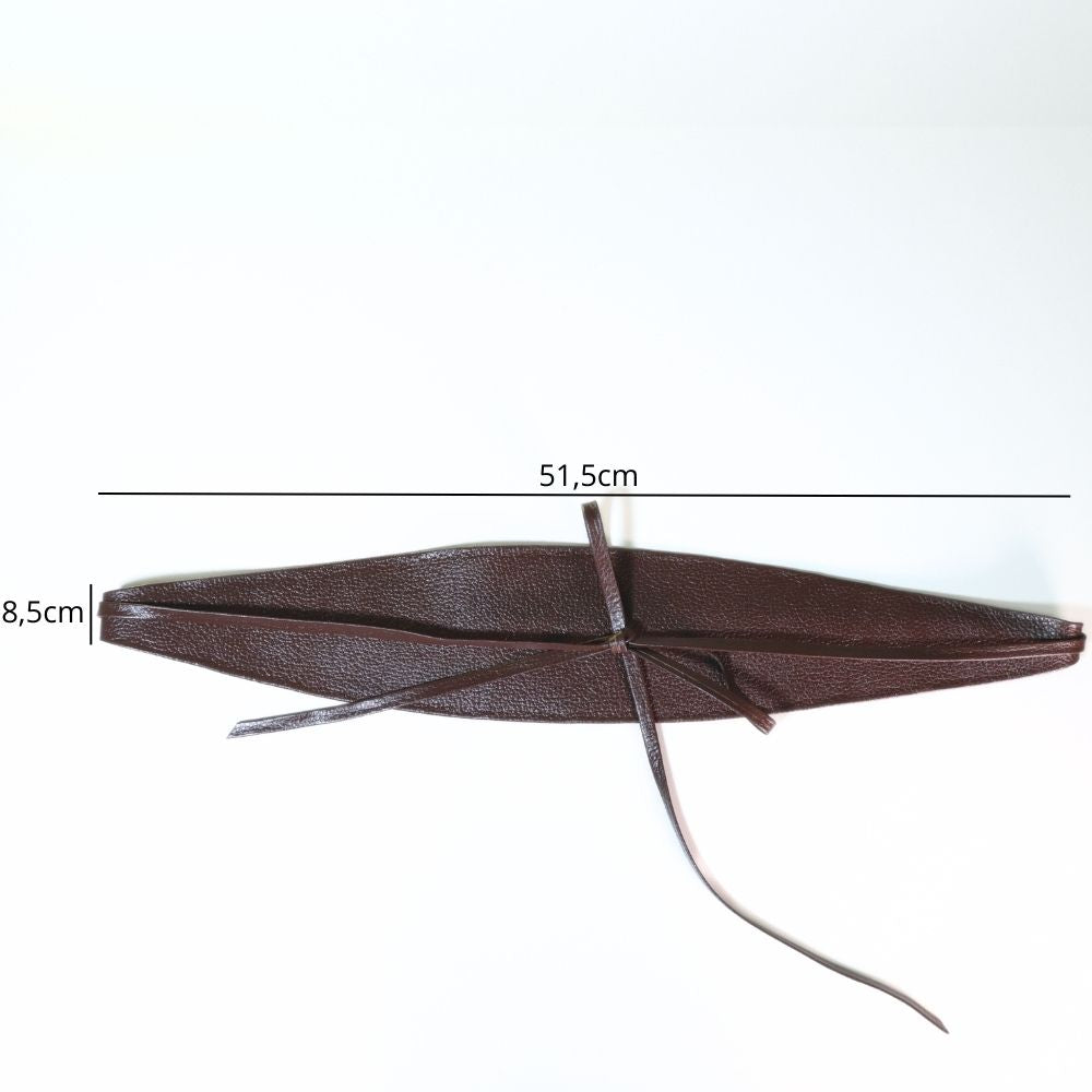 Cinto Faixa Feminino Couro Legítimo Marrom escuro