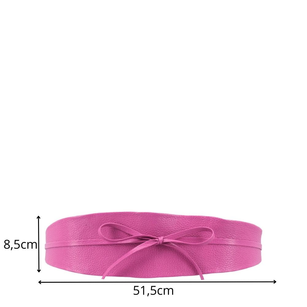 Cinto Faixa Feminino Couro Legítimo Pink
