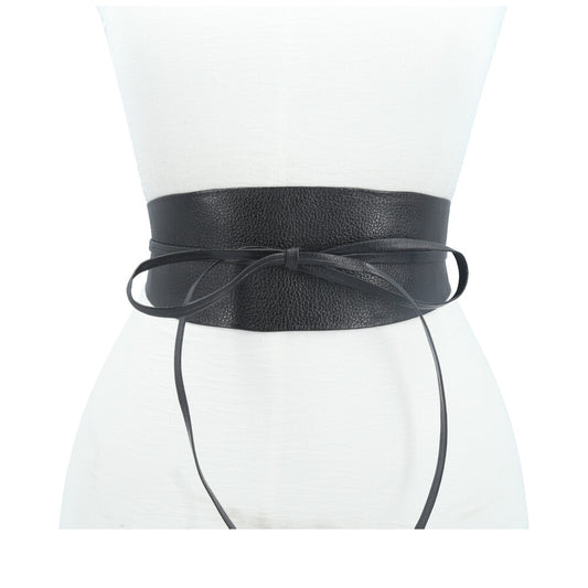 Cinto Faixa Feminino Couro Legítimo Preto