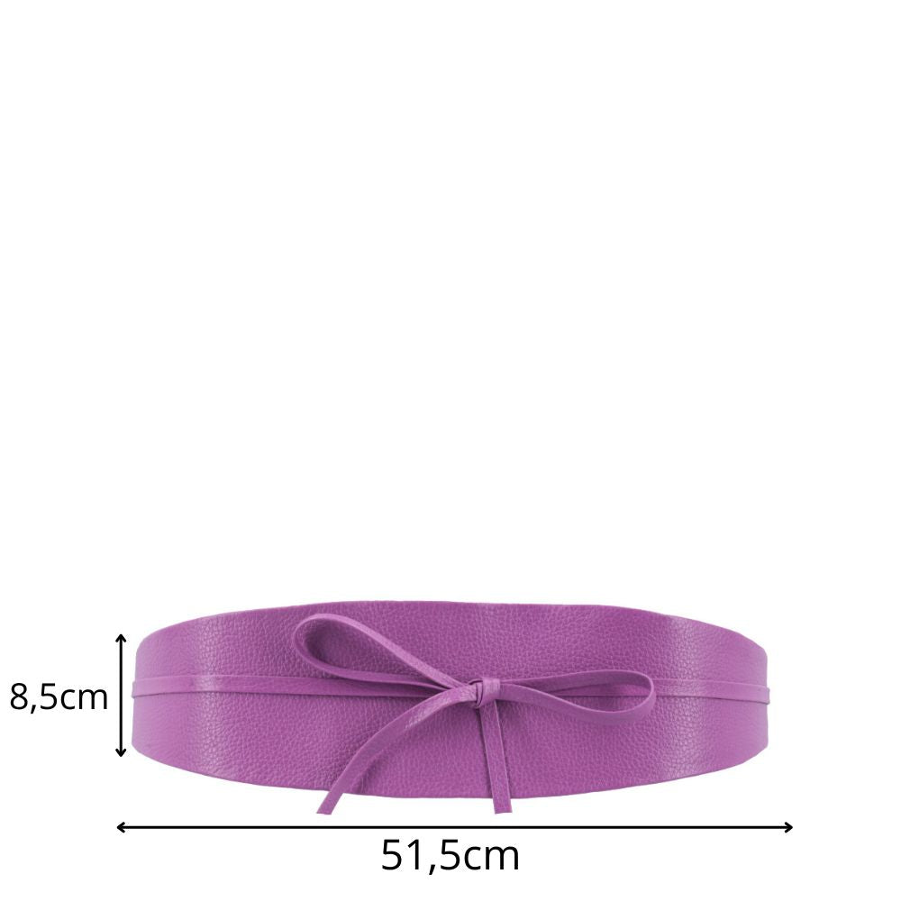Cinto Faixa Feminino Couro Legítimo Roxo