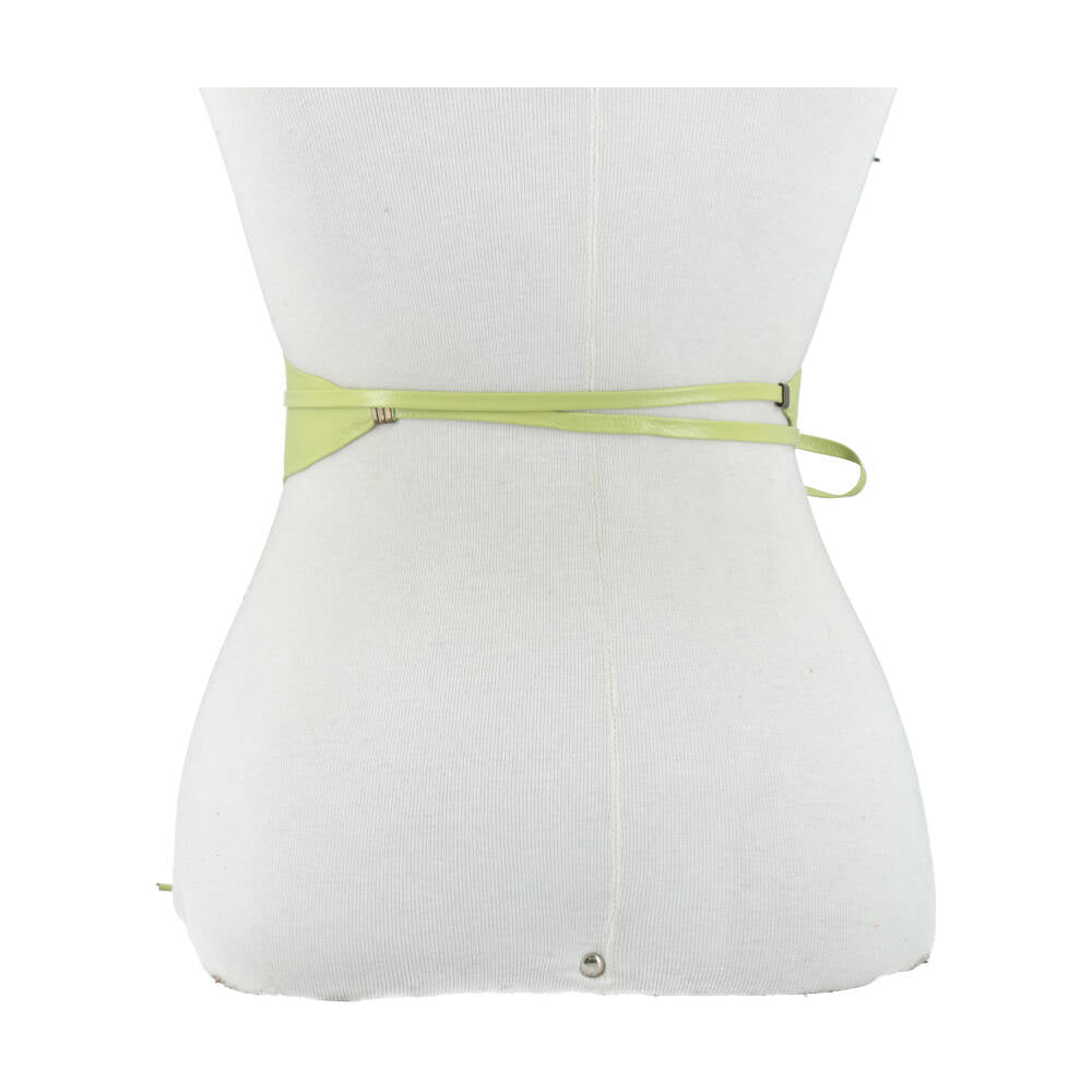 Cinto Faixa Feminino Couro Legítimo Verde claro