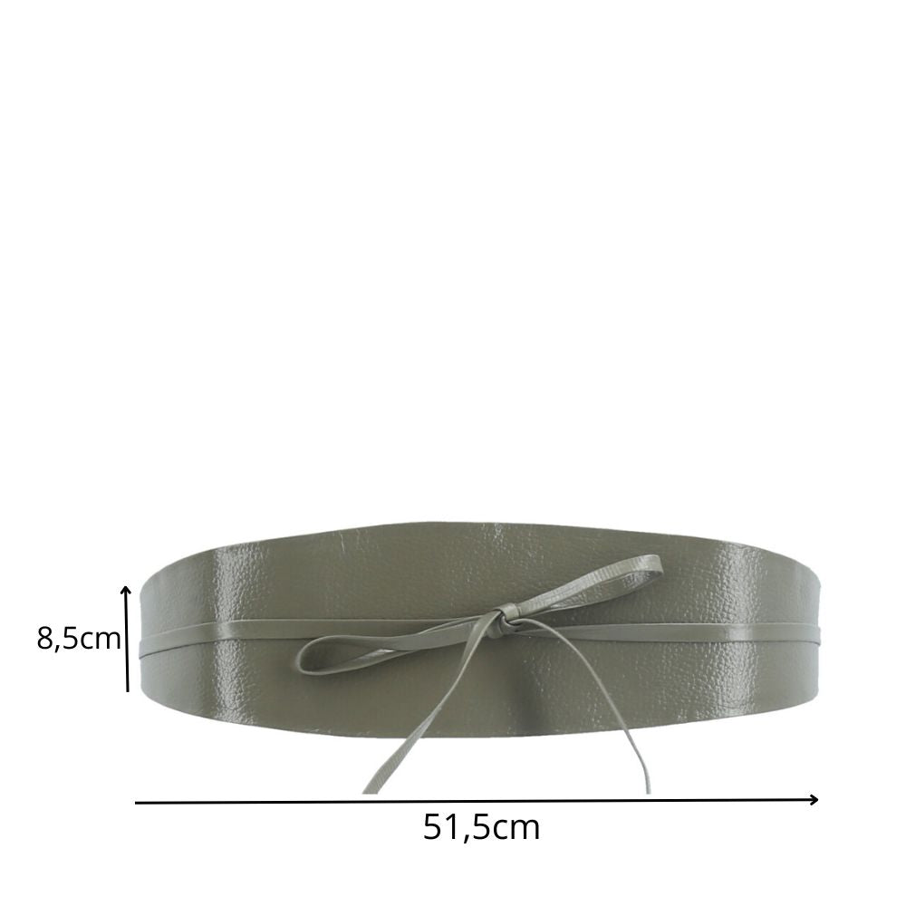 Cinto Faixa Feminino Couro Legítimo Verde escuro