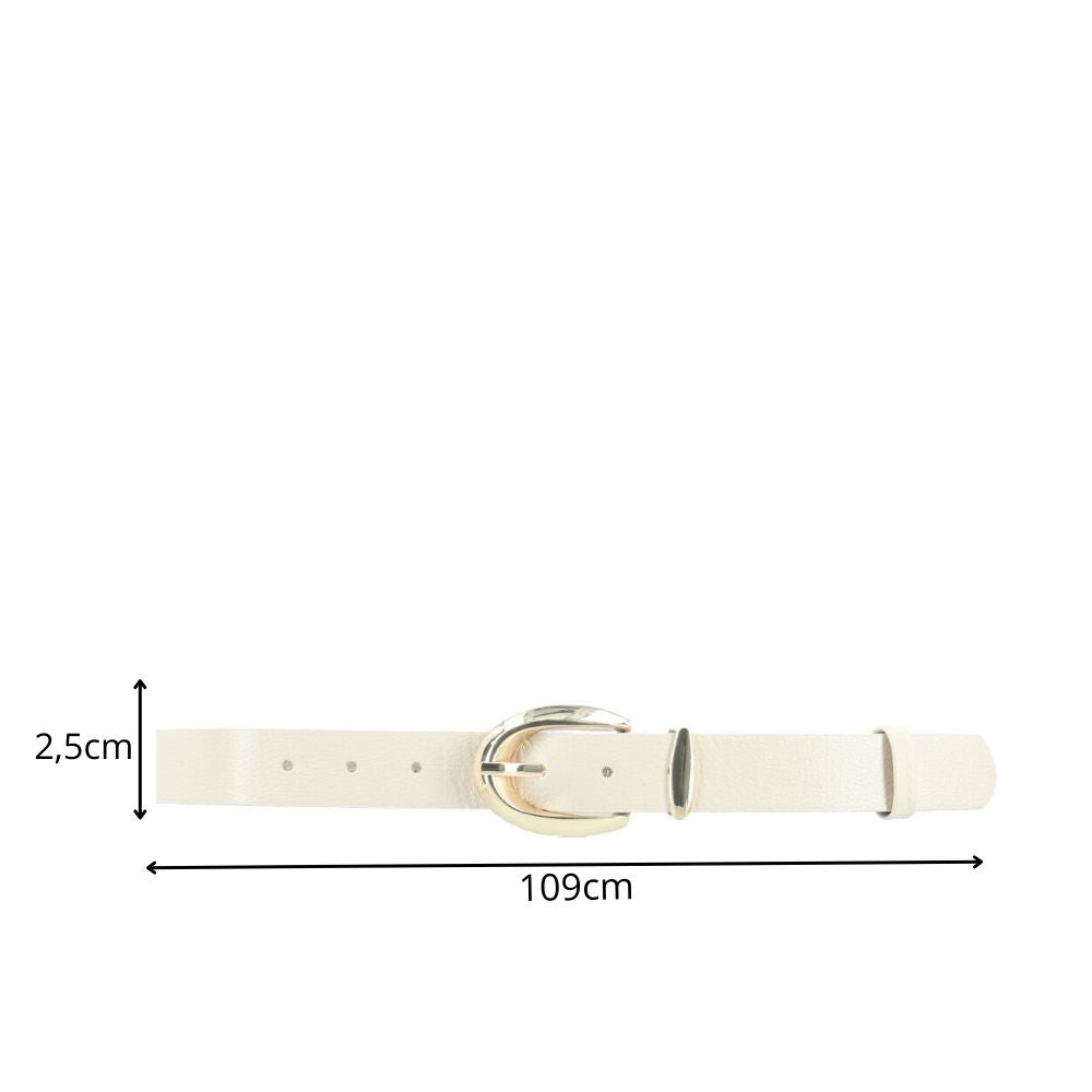 Cinto Feminino de Couro Floater Marfim