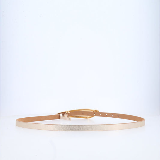 Cinto Feminino em Couro Ouro claro