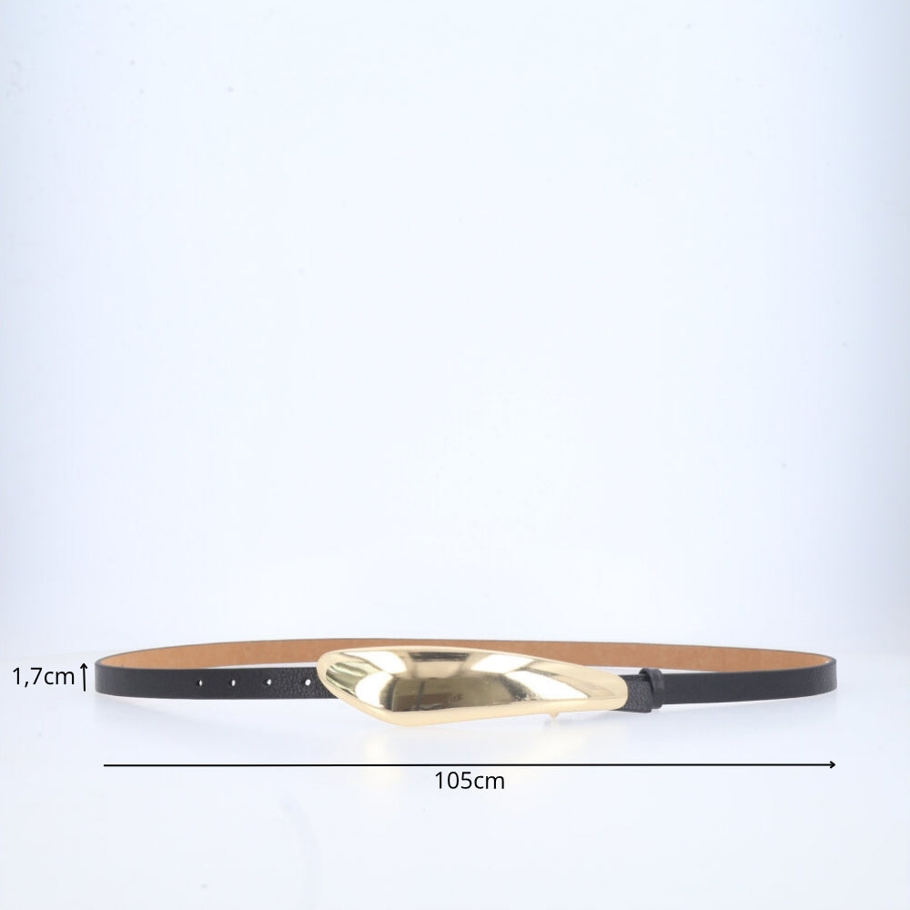 Cinto Feminino em Couro Preto