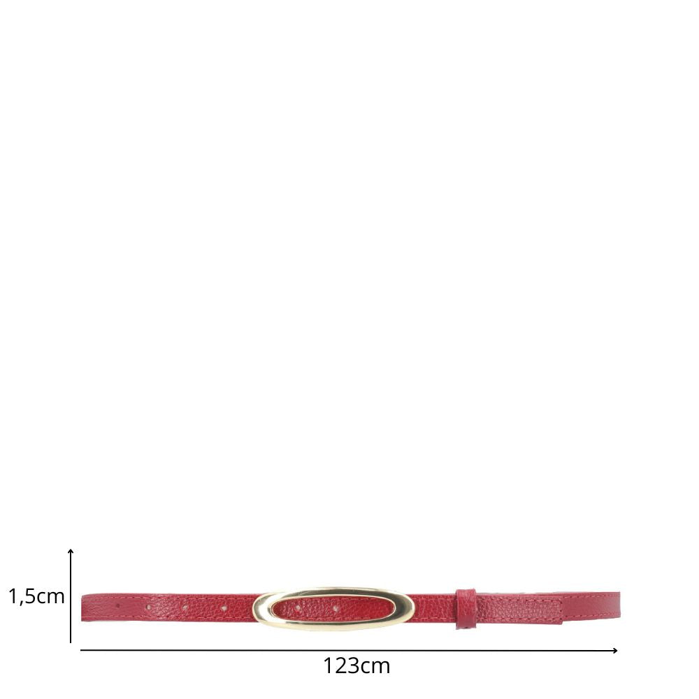 Cinto de Couro Plus Size Nádia Bauarte Vermelho