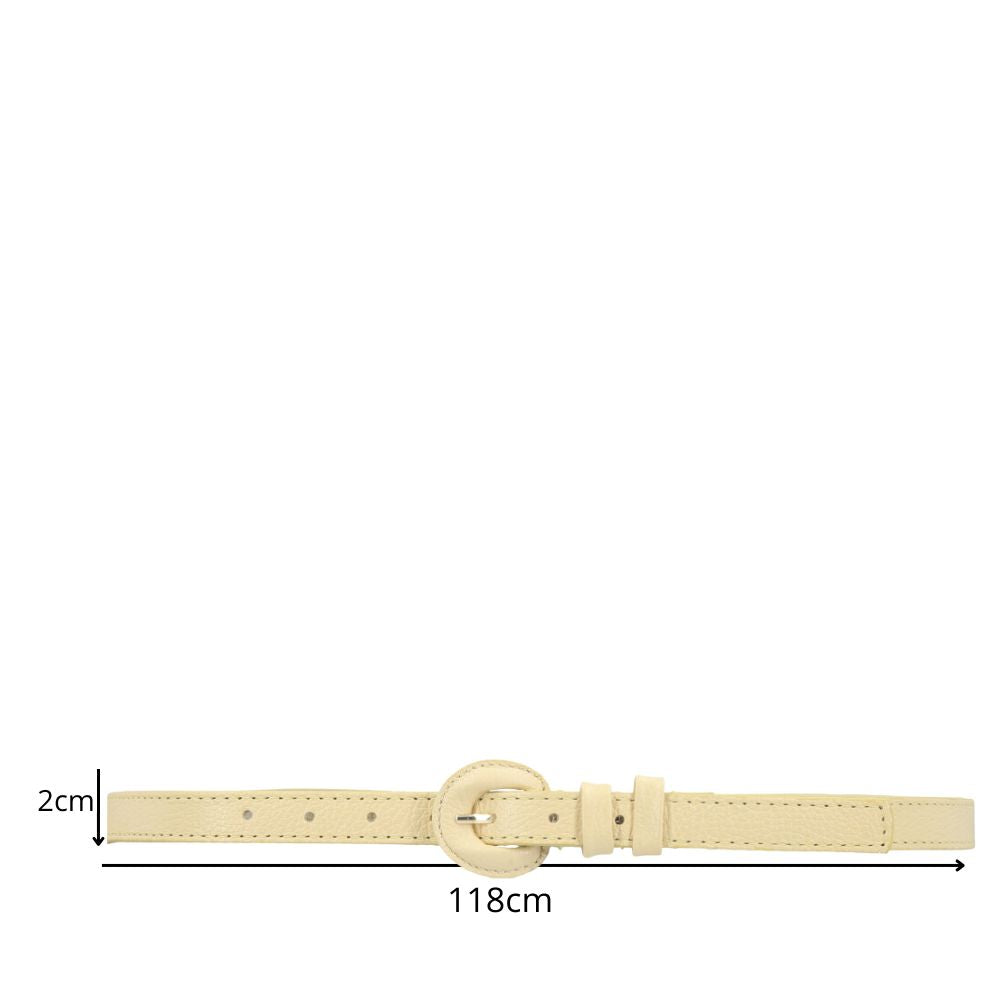 Cinto de Couro Plus Size Milena Bauarte Amarelo