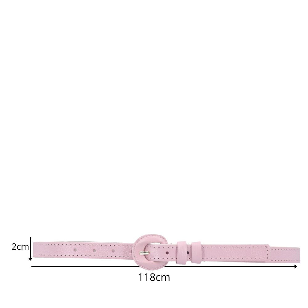 Cinto de Couro Plus Size Milena Bauarte Rosa