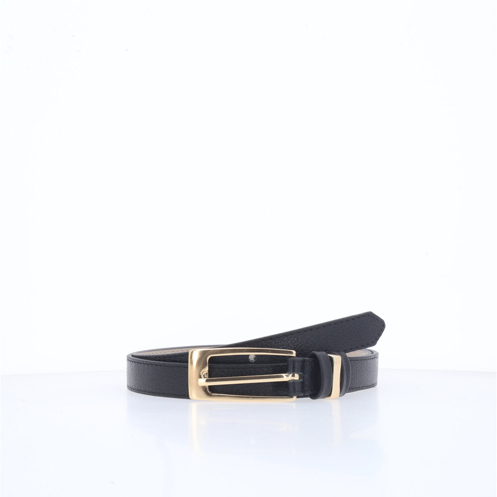 Cinto Feminino Slim de Couro Preto