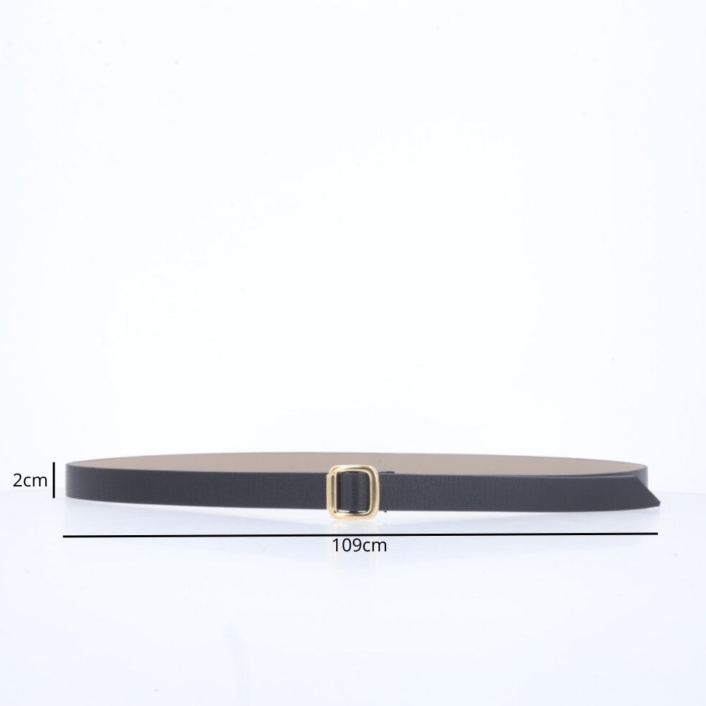 Cinto Feminino de Couro Elegante Preto