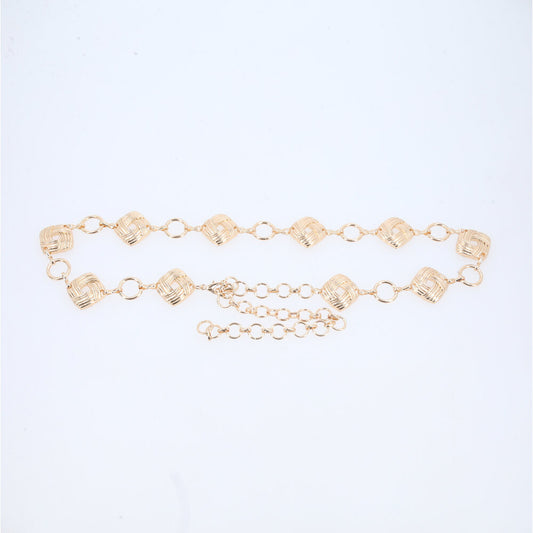 Cinto Feminino Corrente de Metal Ouro