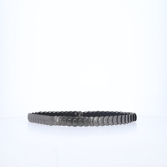 Cinto Feminino Moedas de Metal Preto