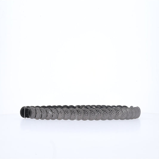 Cinto Feminino Moedas de Metal Preto