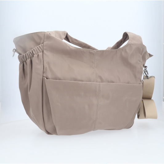 Bolsa Multifuncional Estilo Sacola em Tecido Caqui