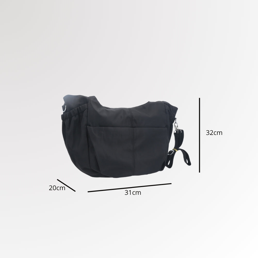 Bolsa Multifuncional Estilo Sacola em Tecido Preto