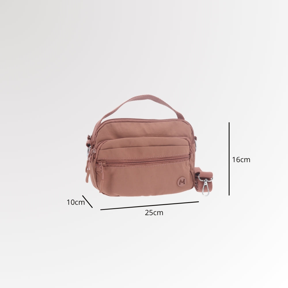 Bolsa Feminina Transversal em Nylon com Alça Regulável Rose