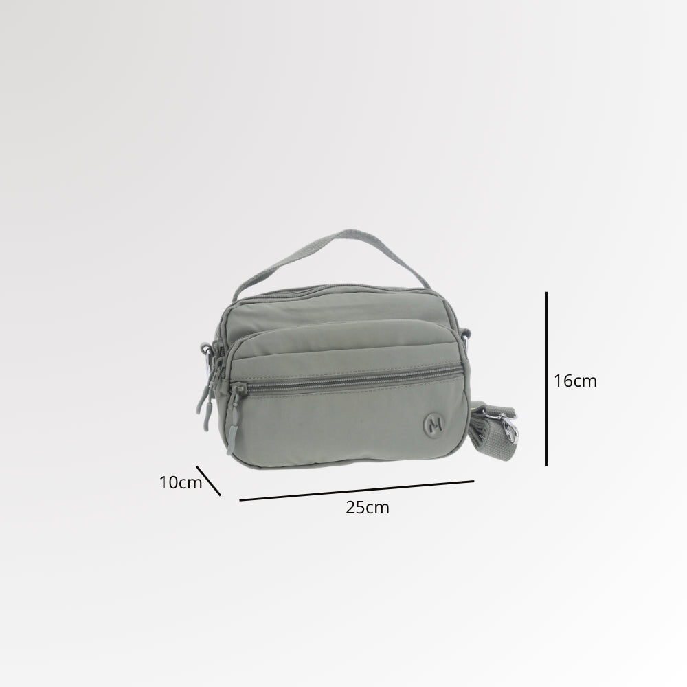 Bolsa Feminina Transversal em Nylon com Alça Regulável Verde claro