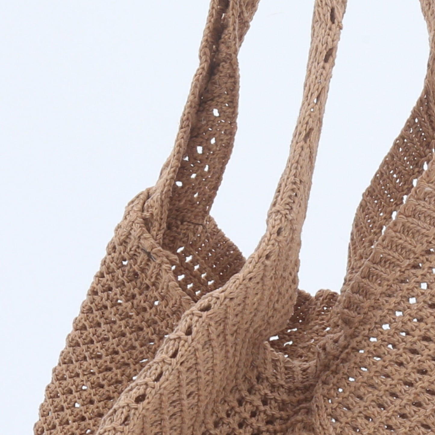 Bolsa Verão em Crochê com Acabamento Trançado Caramelo