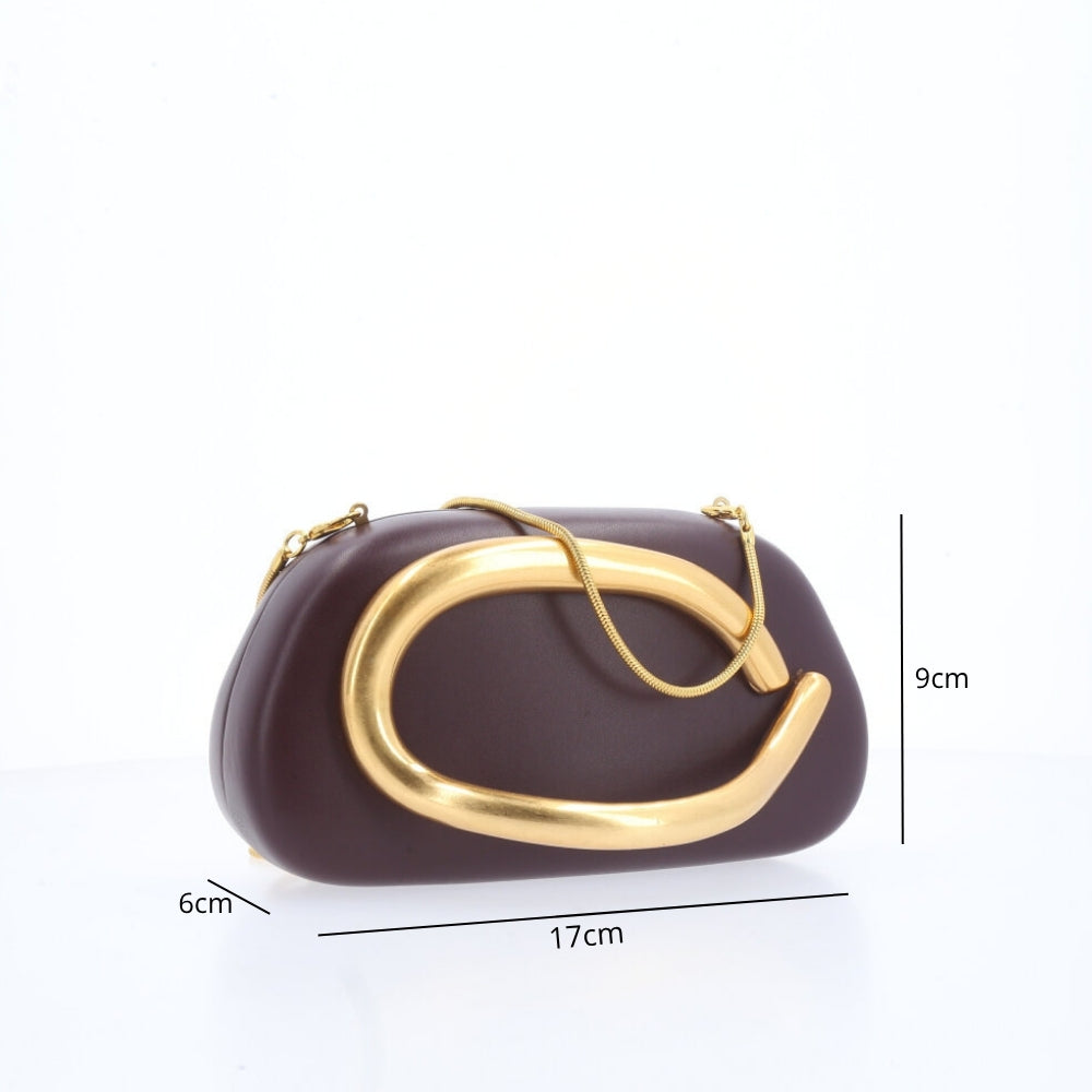 Bolsa Clutch Festa Marrom