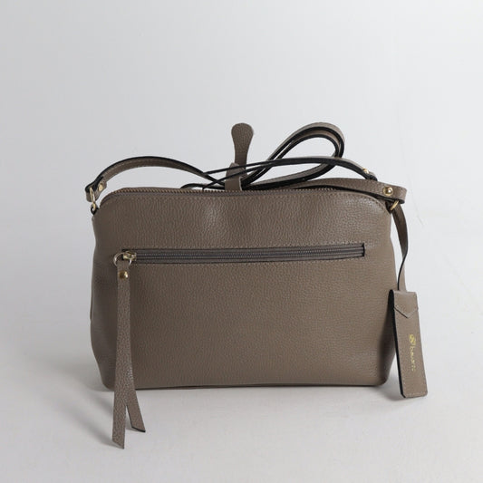 Bolsa Crossbody em Couro Caqui