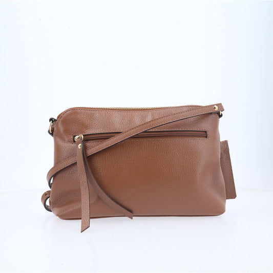 Bolsa Crossbody em Couro Caramelo