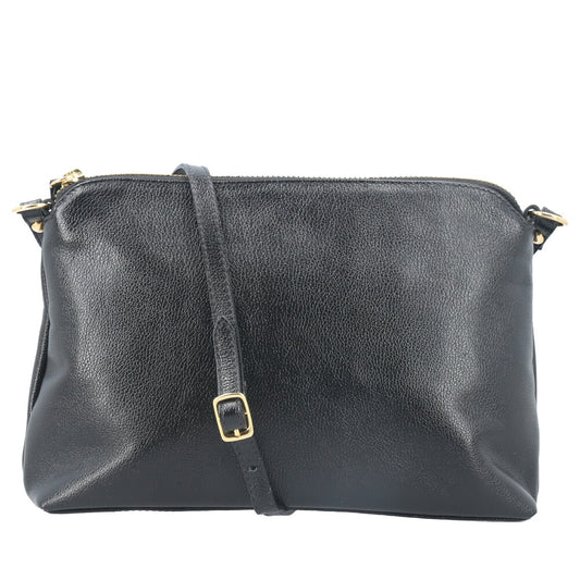Bolsa Crossbody em Couro Preto