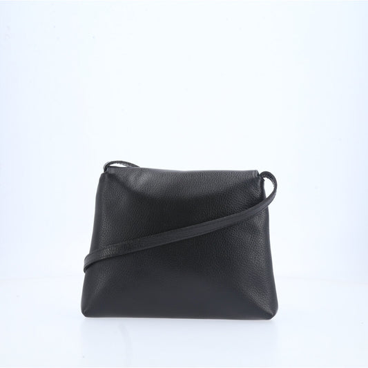 Bolsa Feminina de Couro com Alça Transversal Preto