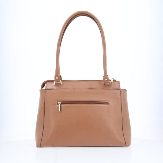 Bolsa Feminina de Couro Matelassê de Ombro Caramelo