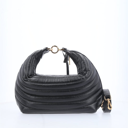 Bolsa Feminina Couro Matelasse Alça Removível Preto