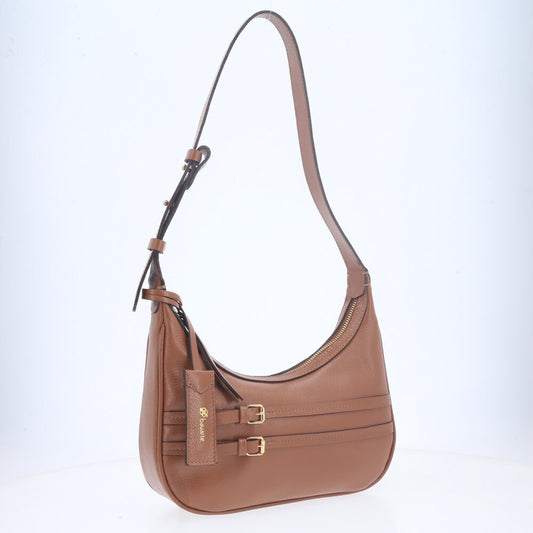 Bolsa Shoulder Feminina em Couro Caramelo