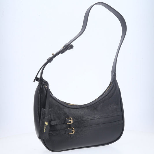 Bolsa Shoulder Feminina em Couro Preto