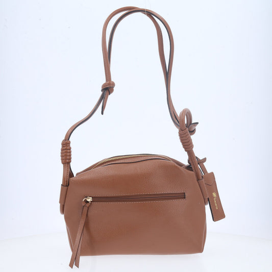 Bolsa Feminina em Couro com Alça Fixa Caramelo