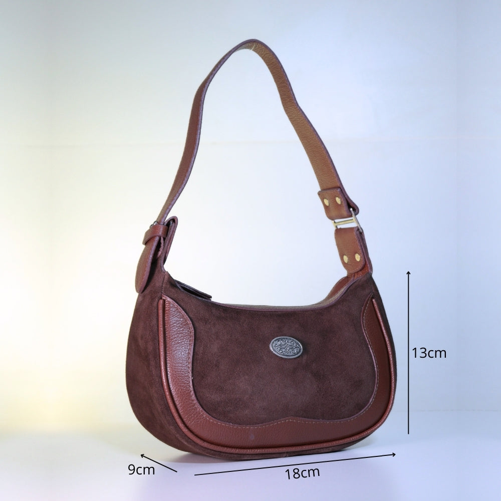 Bolsa de Ombro Feminina em Couro Camurça
Marrom