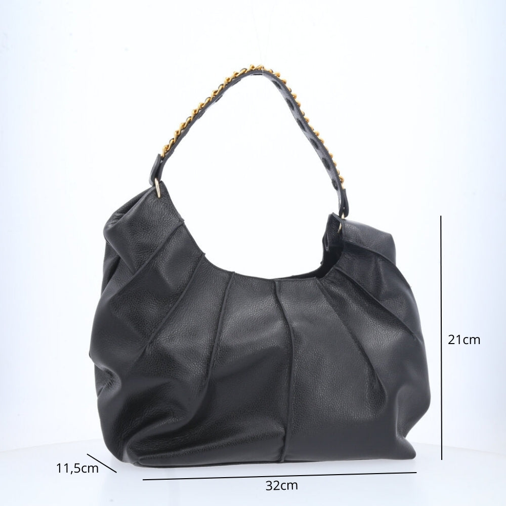 Bolsa Feminina em Couro Preto