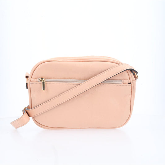 Bolsa Feminina de Couro Tiracolo – Pequena com Textura Matelassê Bege claro