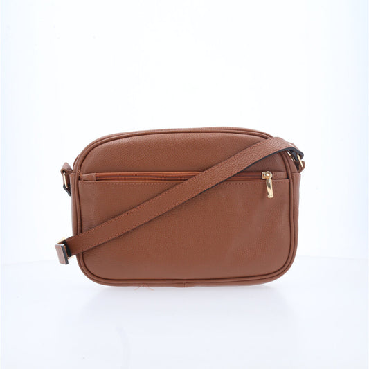 Bolsa Feminina de Couro Tiracolo – Pequena com Textura Matelassê Caramelo