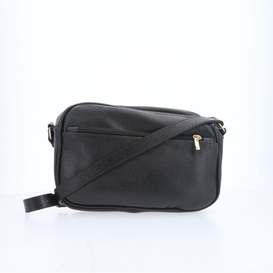 Bolsa Tiracolo Pequena em Couro Matelassê Preto
