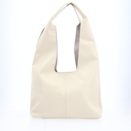 Bolsa Ombro Feminina em Couro Legítimo Marfim