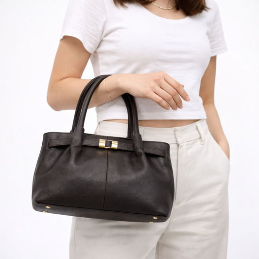 Bolsa Tote Feminina em Couro Marrom