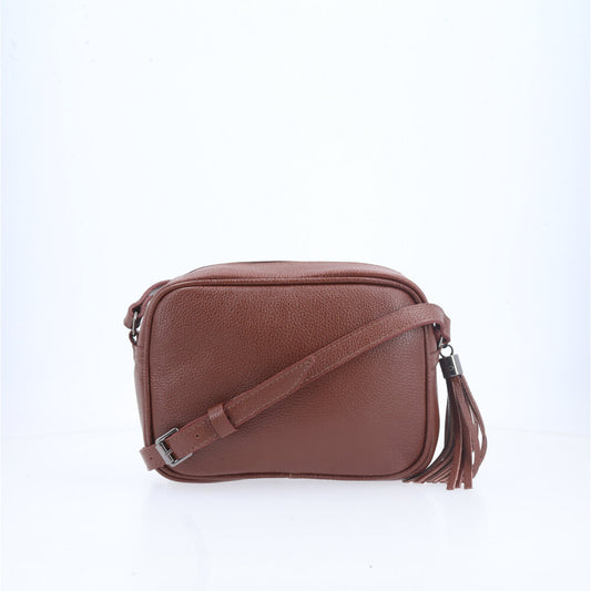 Bolsa Feminina Transversal em Couro Marrom